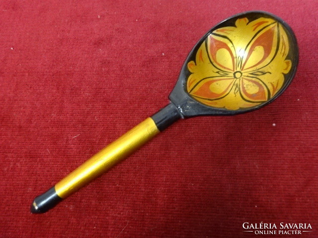Russian, wooden, painted spoon, length 18.8 cm. Jokai.
