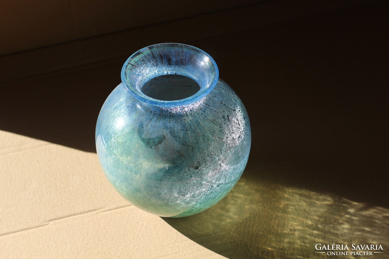 Fractured veil glass design vase