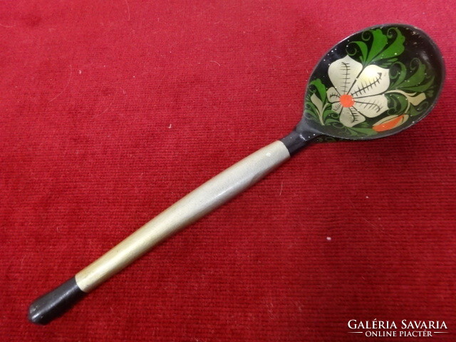 Russian, wooden, painted spoon, length 20 cm. Jokai.
