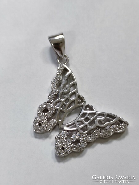 Silver butterfly pendant