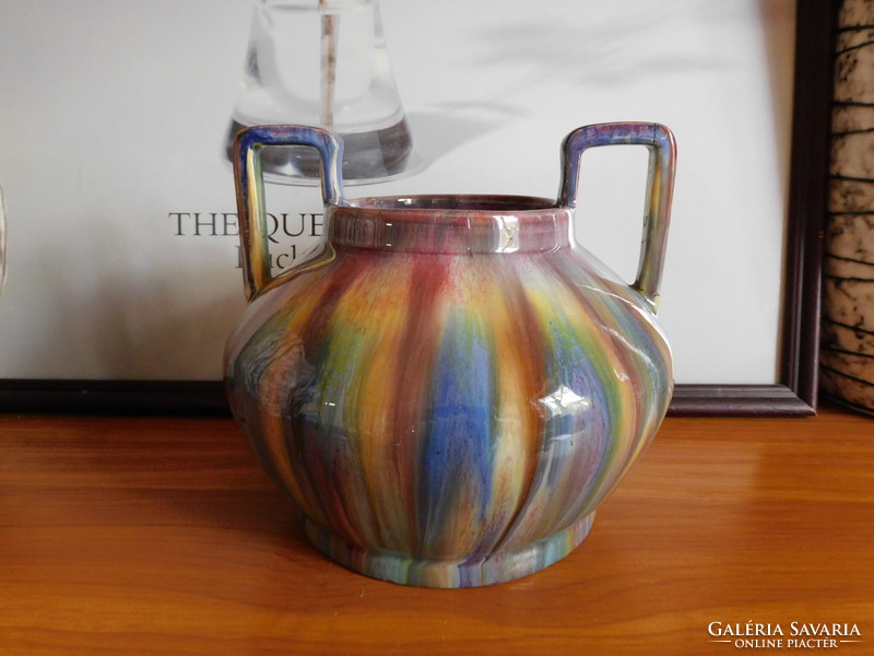 Wachauer Anton Meyer kerámia váza 30-as évek (füle ragasztott)