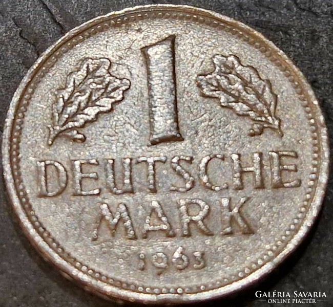 Németország 1 márka, 1963. Verdejel "F" - Stuttgart