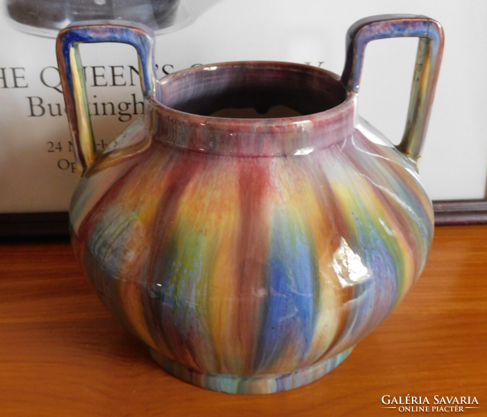 Wachauer anton meyer ceramic vase 30s (glued handle)
