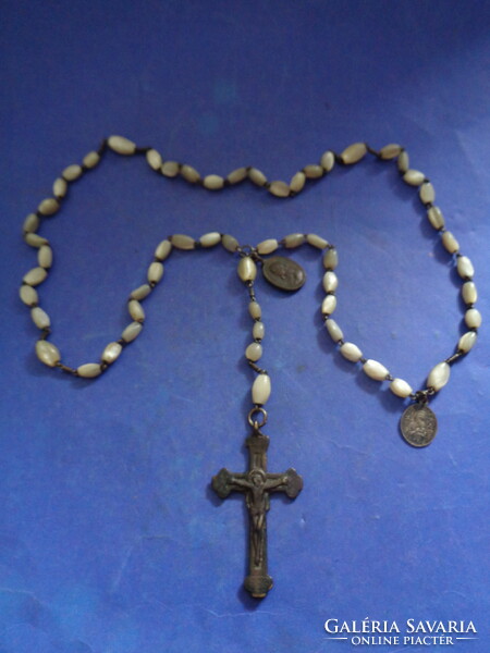 Antique rosary with bronze mount
