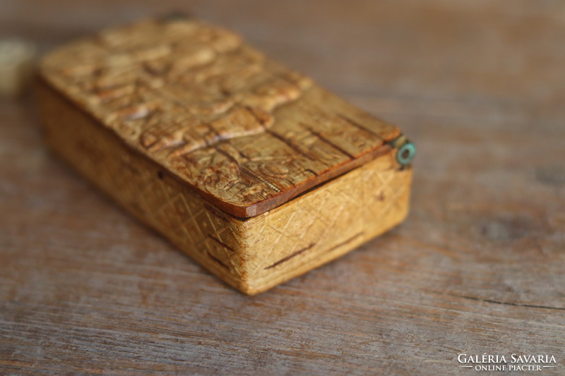 1790 K. Birch bark snuff box / 18th century snuff box
