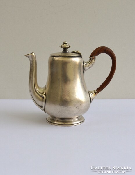 Christofle French silver-plated jug with wooden handle, xix. End of century