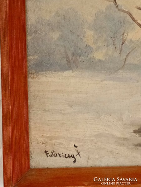 Fabriczy F. jelzéssel: Téli táj