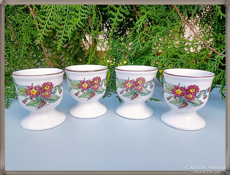 Villeroy & boch, botanica, hand painted flower pattern, porcelain egg holders soft egg holders