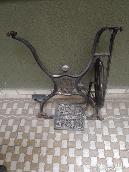 Antique old singer sewing machine foot stand, for creative purposes
