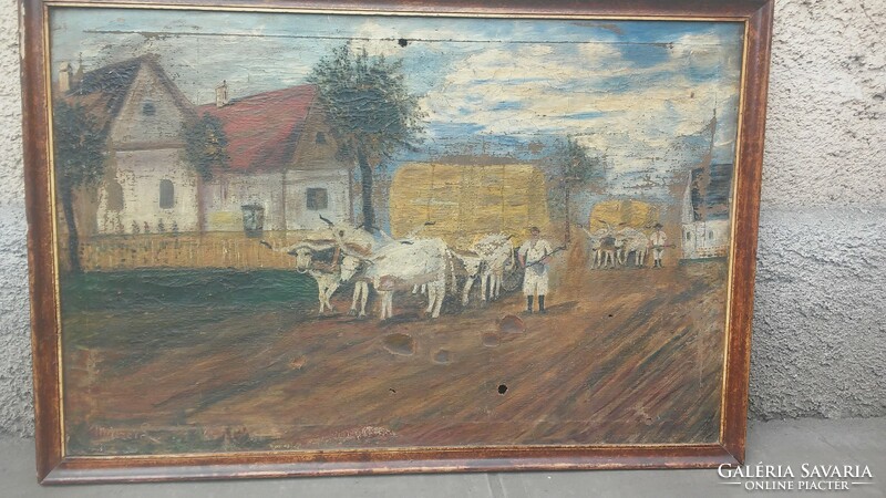 Old oil painting from the 1930s
