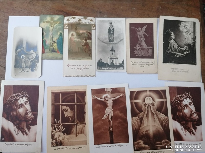 11 old prayer cards or prayer cards