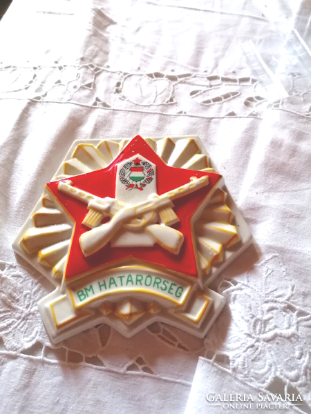 Hollóháza socialist red star bm border guard plaque is a very rare relic of cultural history