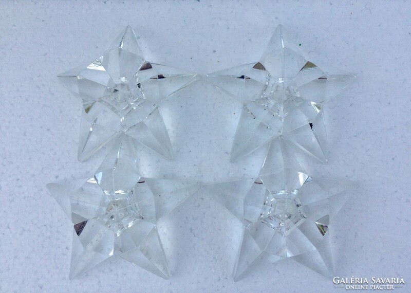 Glass-crystal candle holders-4 pcs