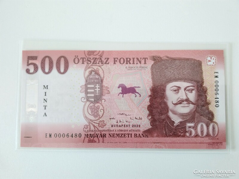 500 Ft-os MINTA UNC,Bank friss, hajtatlan, ropogós