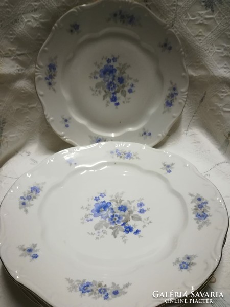 Zsolnay porcelain flat plate with blue decoration