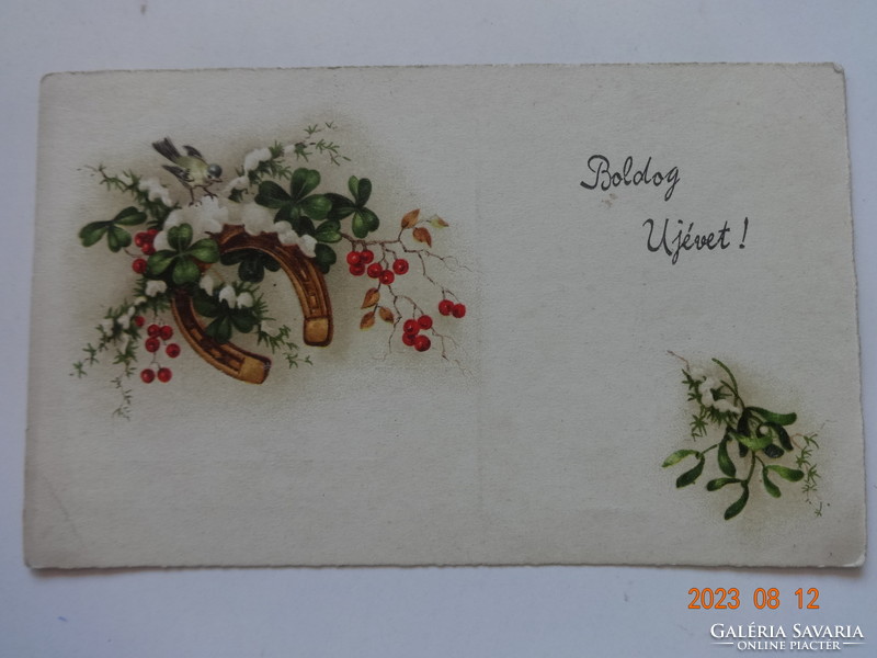 Old graphic New Year greeting card