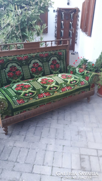 Tin German sofa, folk, vintage peasant style