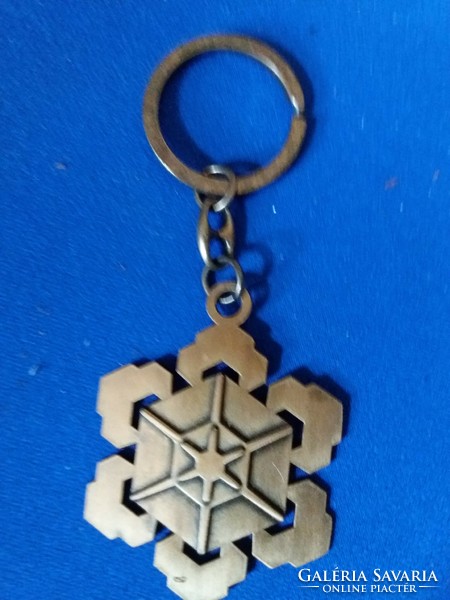 Antique copper Israel art noveau Star of David key ring in patent condition as shown in the pictures