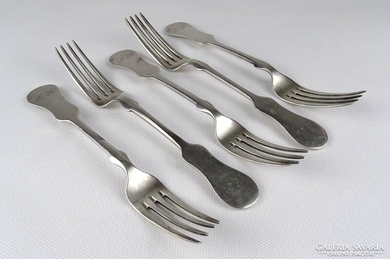 1R019 old silver fork set 5 pieces 170g
