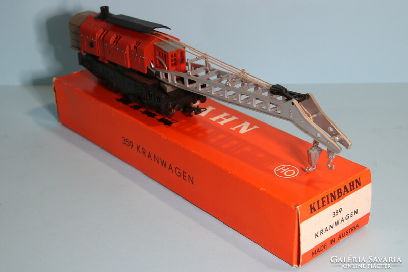 Kleinbahn 359 more railway crane red, rare! In its box