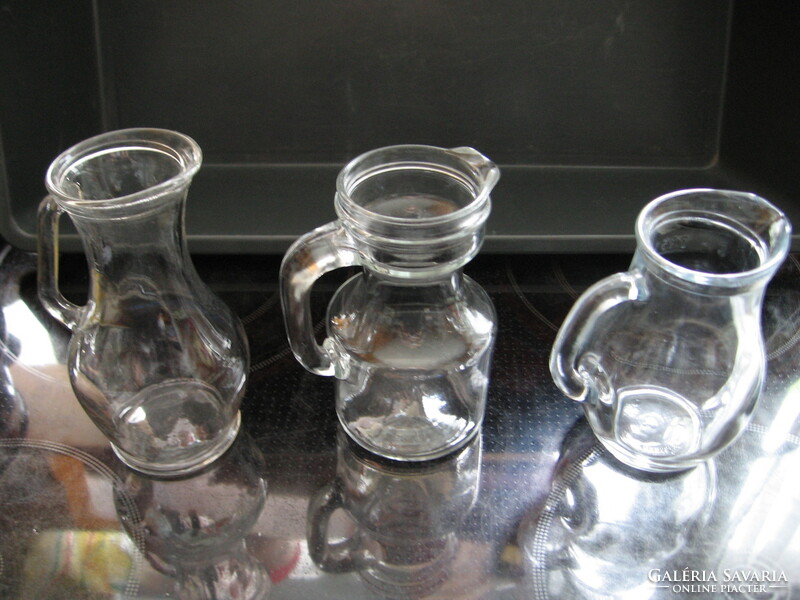 Small glass jugs, spouts