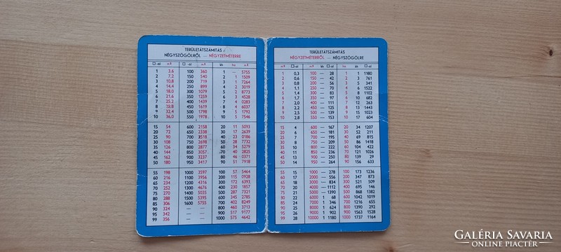 Opening card calendar area count 1972
