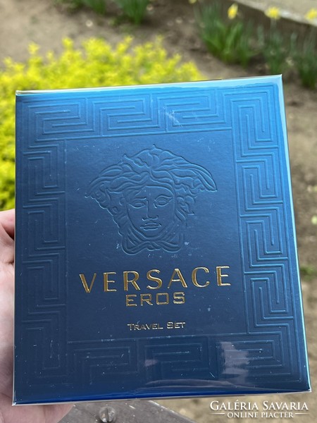 Versace eros 100ml original men's perfume with shampoo - new, unopened condition. (Travel set)