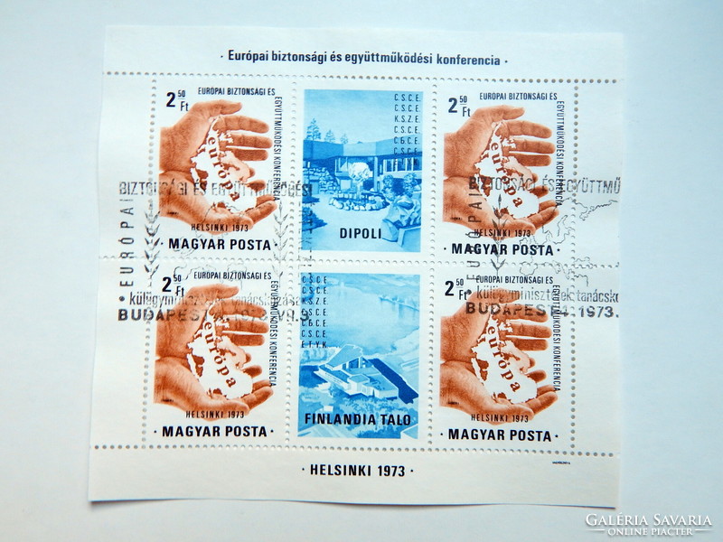 1973. European Security and Cooperation Conference (i.) Helsinki - block with occasional stamp
