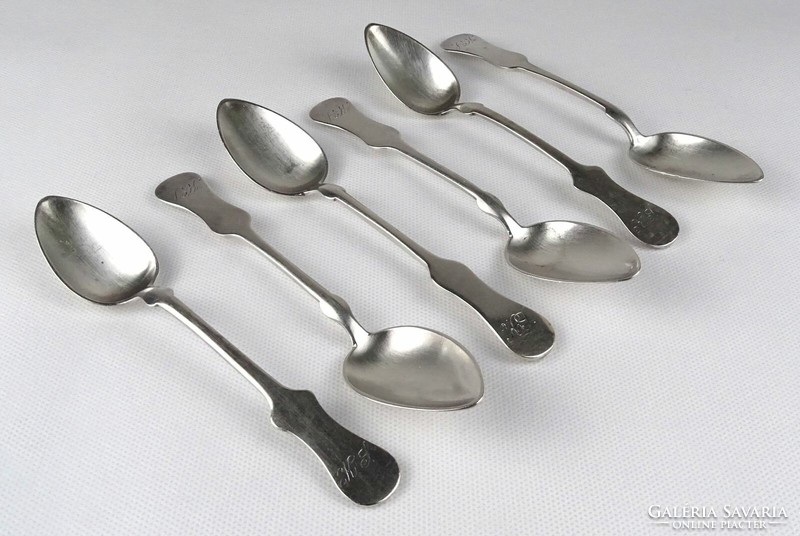 1R012 old silver spoon set 6 pieces 178g