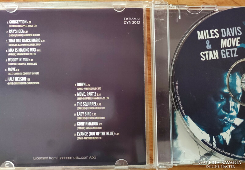 MILES DAVIS & STAN GETZ : MOVE     JAZZ CD