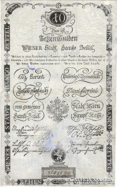 10 forint / gulden 1806 tisztított