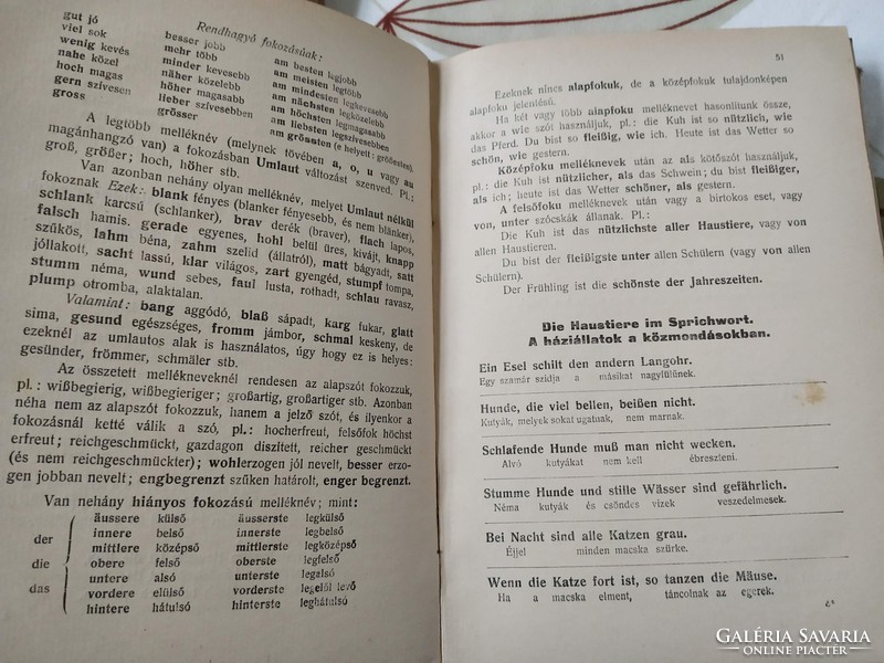 Lingua language books: German grammar and textbook - pre-war - for collectors