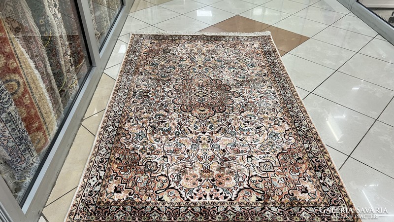 3617 New cashmere caterpillar silk isfahan handmade Persian carpet 120x187cm free courier