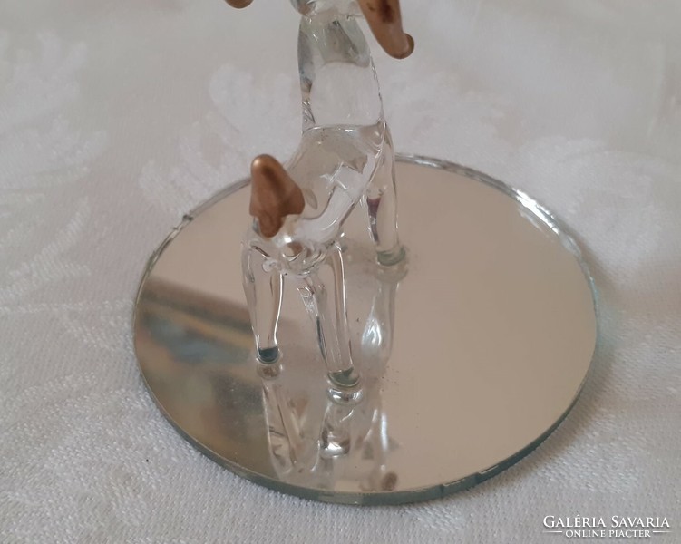 Glass chamois on a mirror plate