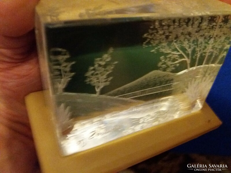 Beautiful Japanese glass - interior Japanese garden picture - leaf weight, table shelf decoration according to the pictures