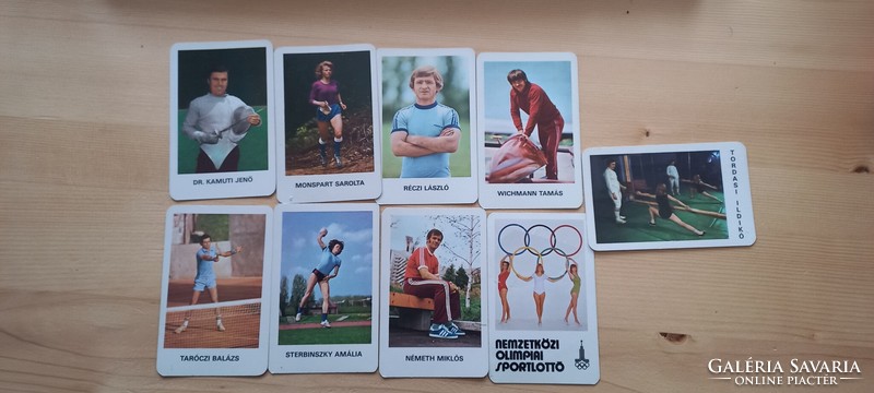 9 card calendar Olympians