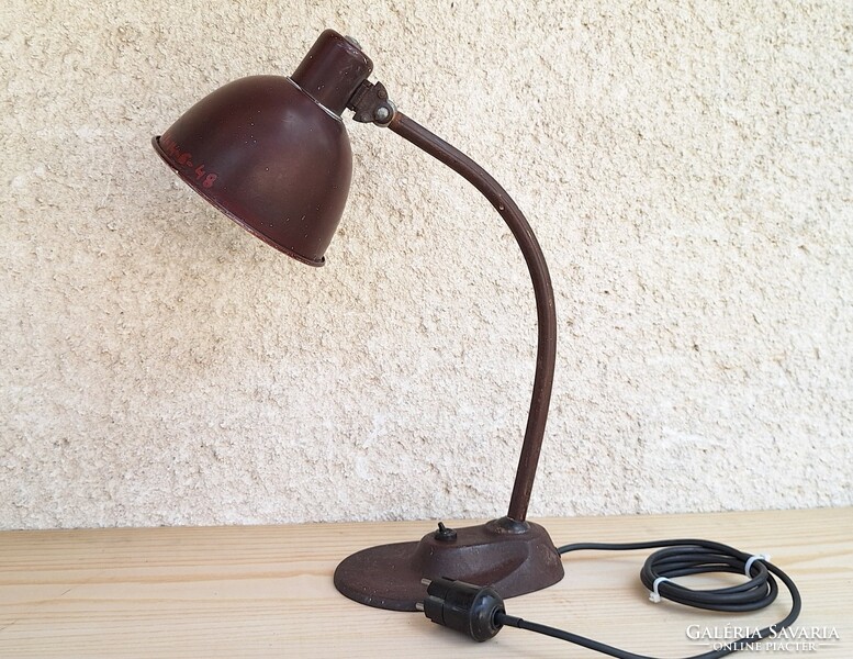 Antique table lamp, industrial lamp, workshop lamp