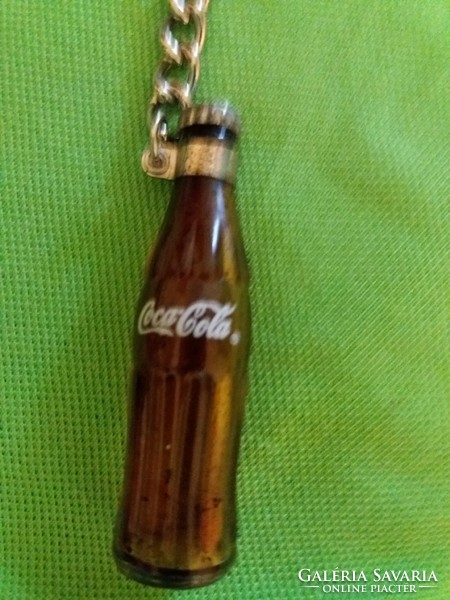 Retro traffic goods bazaar goods metal / plastic key ring coca - cola glass figure as shown in the pictures