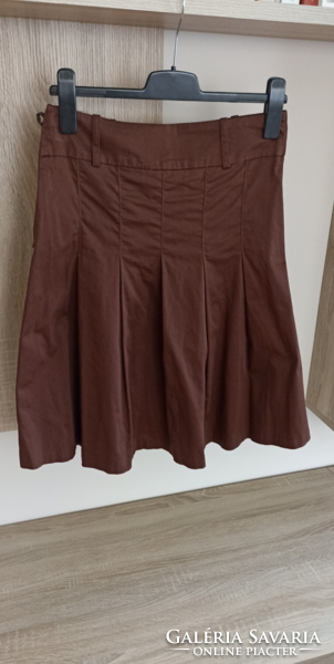 Orsay brown pleated skirt