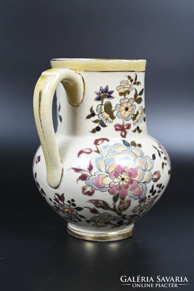 A wonderful Zsolnay porcelain faience jug around 1880