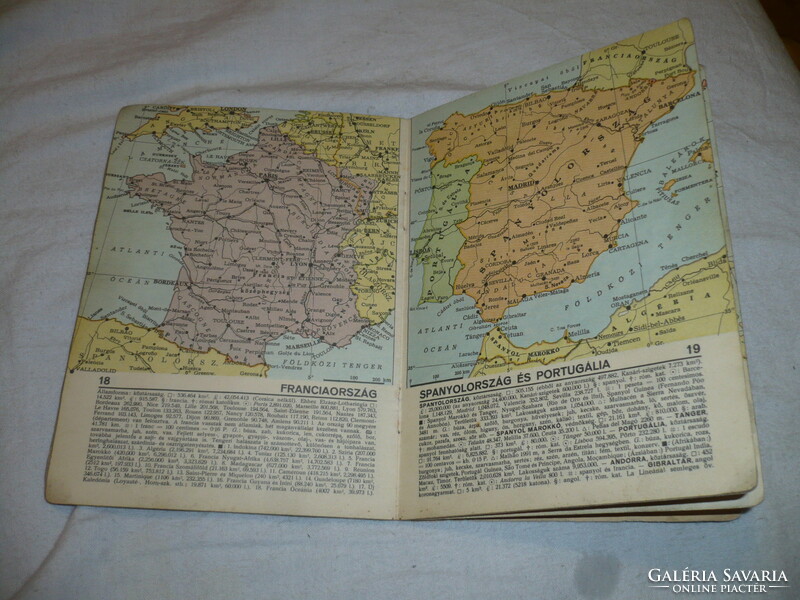 Régi kis zsebatlasz térkép 1940