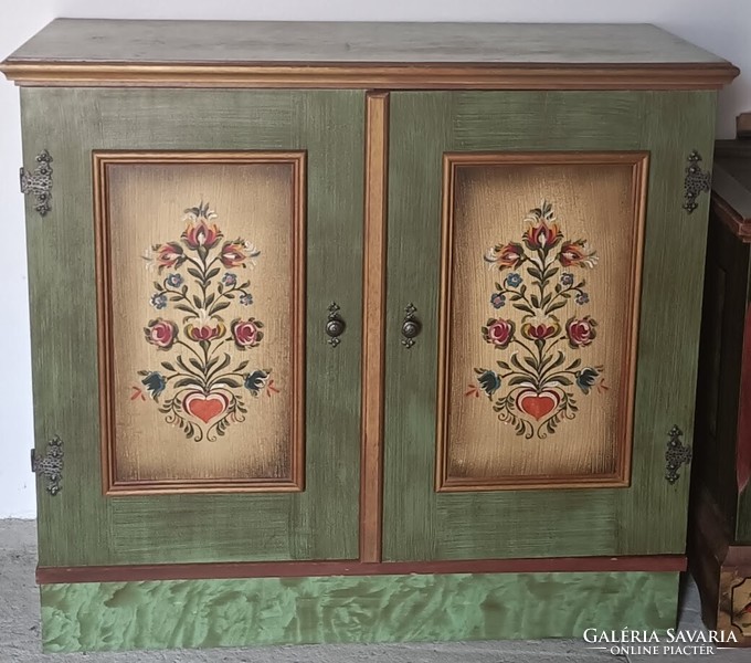 Voglauer, hand-painted chest of drawers with 2 doors