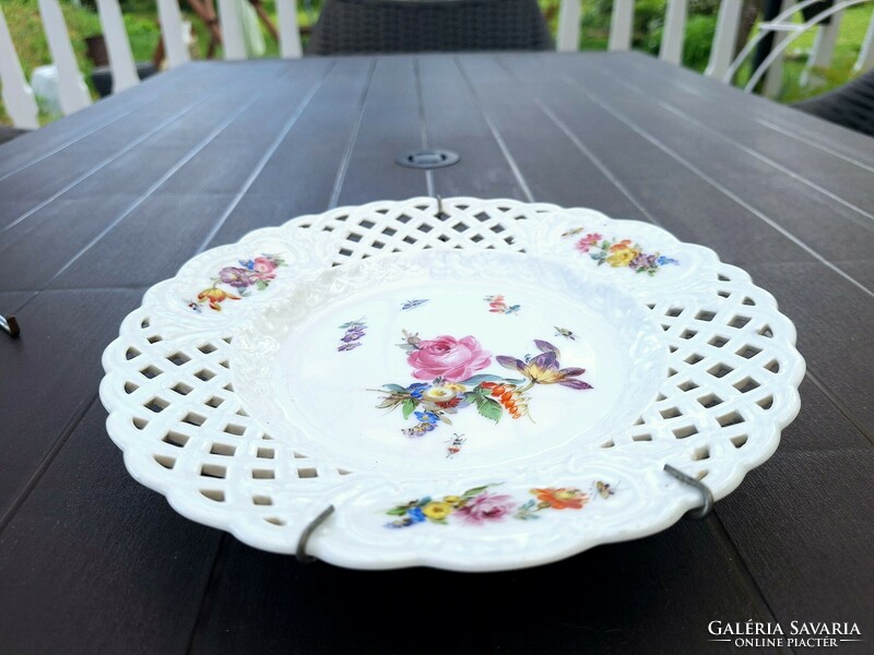 Meissen openwork decorative bowl, wall plate