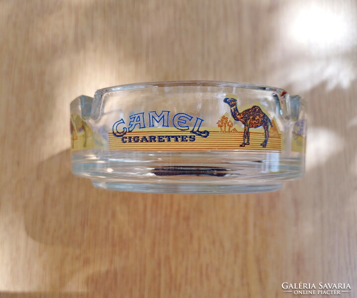 Camel cigarette glass ashtray, ashtray (perfect, 105 mm.)