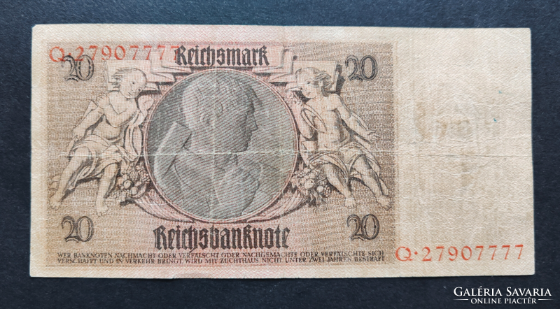 Germany 20 marks 1929, f+