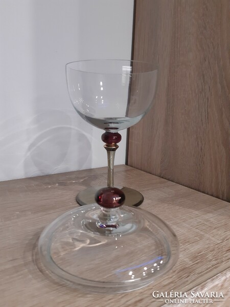 Glass offering, table center with legs. 25×14cm