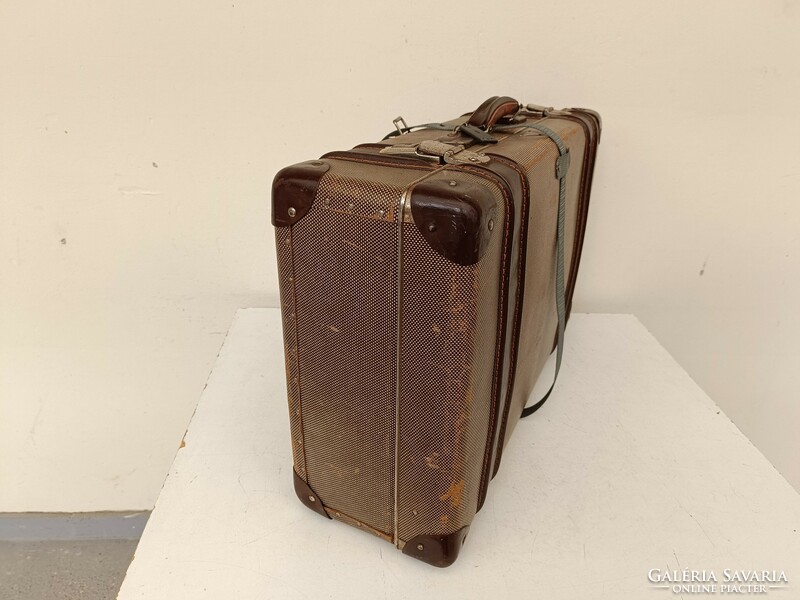 Antik ruhás bőrönd koffer jelmez film színház kellék dekoratív szép állapotú 721 8685