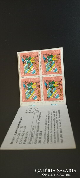 Pro Juventute 1984, 1987, 1989 Svájci Postatiszta bélyegfüzet