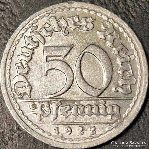 Németország, 50 pfennig, 1922. G.