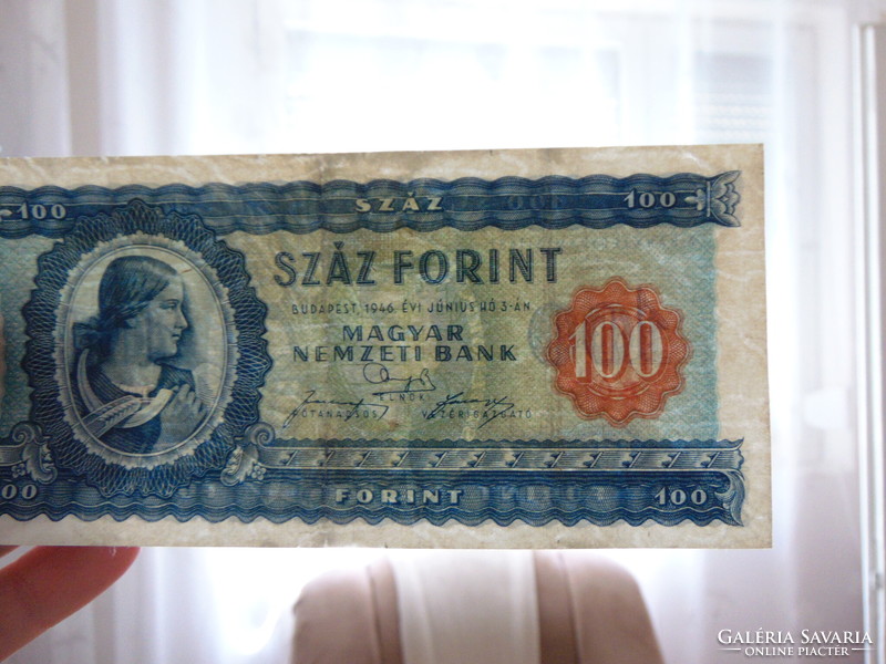 100 forint 1946 Nagyon szép bankjegy !